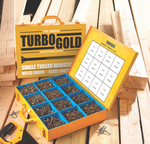 TURBOGOLD PZ DOUBLE-COUNTERSUNK WOODSCREWS EXPERT TRADE CASE 2800 PCS - MonkeyTools
