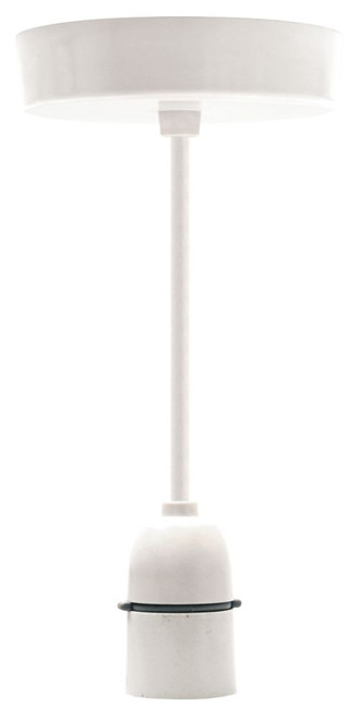 BRITISH GENERAL 6" PENDANT SET LIGHT FITTING BC WHITE 3" - MonkeyTools