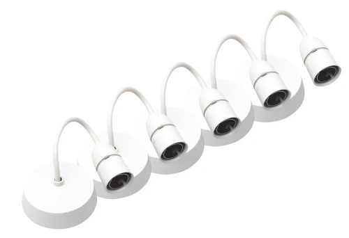 BRITISH GENERAL 6" PENDANT SET LIGHT FITTING BC WHITE 3" 5 PACK - MonkeyTools