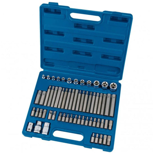 Draper Square Drive Mechanics Socket and Bit Set 61 Piece 3/8" 1/2" 63376 - MonkeyTools
