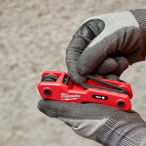 Milwaukee Metric Folding Hex Key Set 8 Piece 4932480978 - MonkeyTools