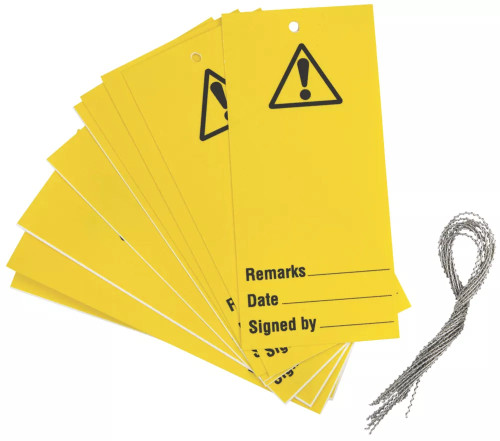 'WARNING' SAFETY MAINTENANCE TAGS 10 PACK - MonkeyTools