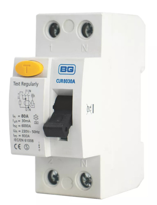 BRITISH GENERAL FORTRESS 80A 30MA DP TYPE A RCD - MonkeyTools