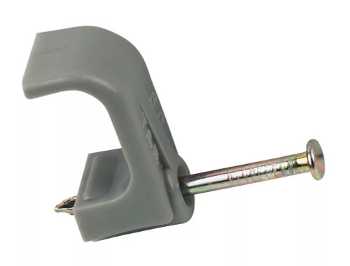 LAP GREY FLAT SINGLE CABLE CLIPS 6MM 100 PACK - MonkeyTools
