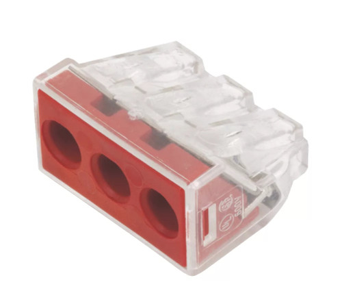WAGO 41A 3-WAY PUSH-WIRE CONNECTOR 50 PACK - MonkeyTools