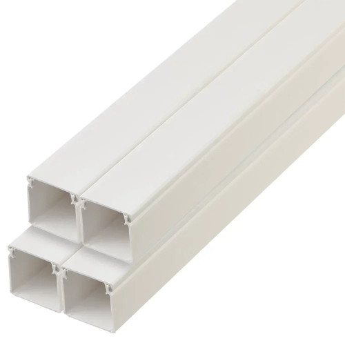 DETA TTE UPVC WHITE MAXI TRUNKING 50MM X 50MM X 2M 4 PACK - MonkeyTools