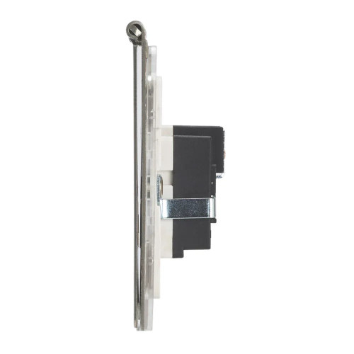 CONTACTUM 3344BSB 13A 1-GANG UNSWITCHED FLOOR SOCKET BRUSHED STEEL WITH BLACK INSERTS - MonkeyTools