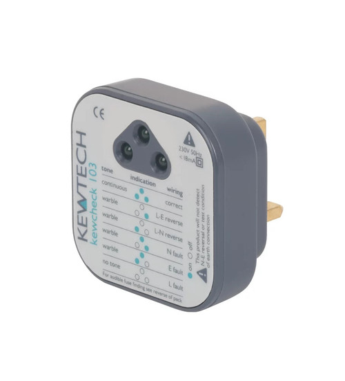 KEWTECH KEWCHECK 103 13A SOCKET TESTER 230V AC - MonkeyTools