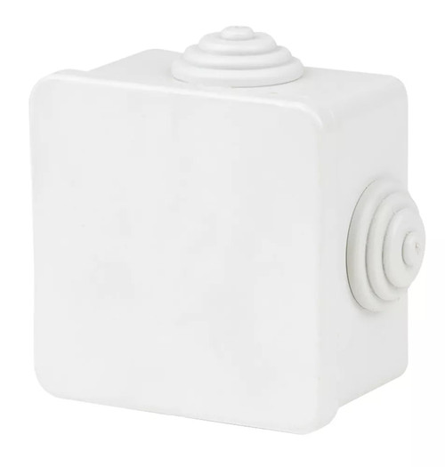 VIMARK 4-ENTRY SQUARE JUNCTION BOX WITH KNOCKOUTS 82MM X 52MM X 82MM - MonkeyTools