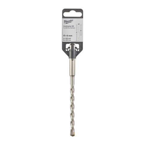 MILWAUKEE 4932471228 SDS+ CONTRACTOR 2C 8MM X 160MM DRILL BIT - MonkeyTools