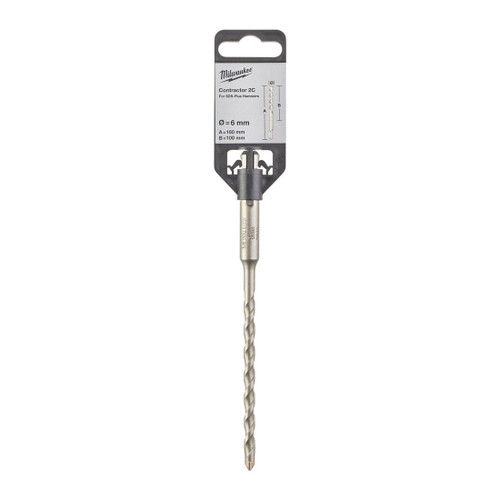 MILWAUKEE 4932471218 SDS+ CONTRACTOR 2C 6MM X 160MM DRILL BIT - MonkeyTools
