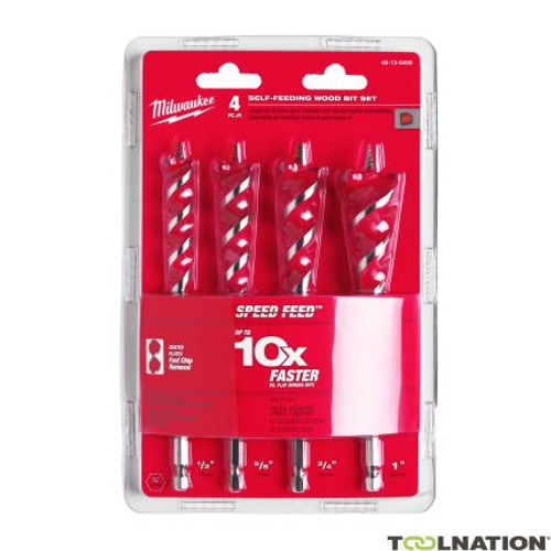 MILWAUKEE SPEED FEED SELF-FEEDING WOOD DRILL BIT SET X4 PCS 4932479477 - MonkeyTools MILWAUKEE SPEED FEED SELF-FEEDING WOOD DRILL BIT SET X4 PCS 4932479477 - MonkeyTools