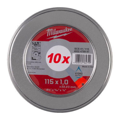 MILWAUKEE SCS 41 PRO+ 115MM THIN METAL CUTTING DISCS X10 PCS - MonkeyTools