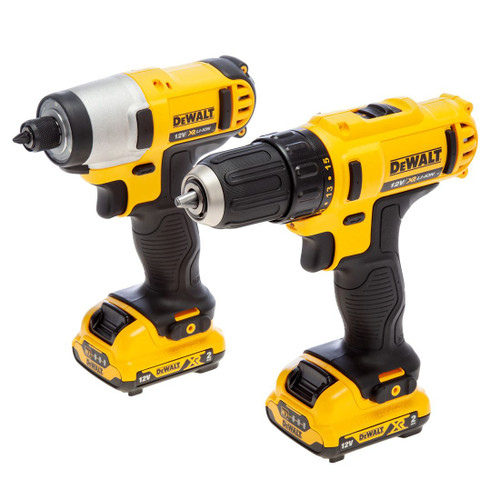 DEWALT DCK211D2T 12V DRILL DRIVER & IMPACT DRIVER TWIN KIT INC 2X 2.0AH BATTS - MonkeyTools