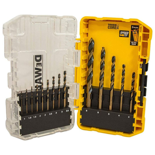 DEWALT DT70727-QZ TOUGHCASE BLACK & GOLD HSS METAL DRILLING SET X14 PCS - MonkeyTools