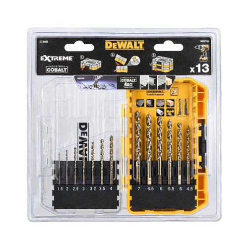 DEWALT DT4968-QZ EXTREME HSS COBALT TOUGHCASE DRILL BIT SET X13 PCS - MonkeyTools