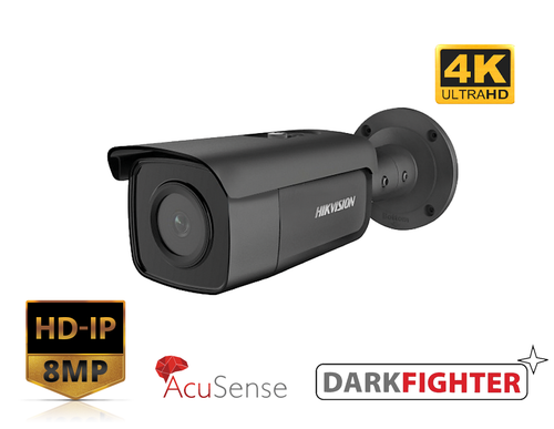 HIKVISION DS-2CD2T86G2-2I/B (4mm) - 8MP Black IR Fixed Bullet Network Camera - MonkeyTools