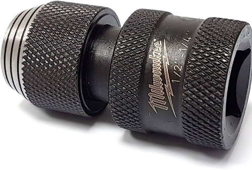 Milwaukee Shockwave 1/2in to 1/4in HEX Adapter - 4932471828 - MonkeyTools Milwaukee Shockwave 1/2in to 1/4in HEX Adapter - 4932471828 - MonkeyTools