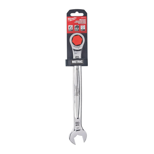 Milwaukee 4932471511 Maxbite 18mm Ratcheting Combination Spanner - MonkeyTools Milwaukee 4932471511 Maxbite 18mm Ratcheting Combination Spanner - MonkeyTools
