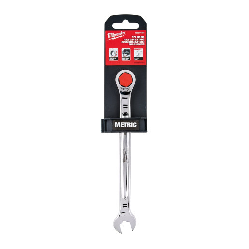Milwaukee 4932471504 Maxbite 11mm Ratcheting Combination Spanner - MonkeyTools Milwaukee 4932471504 Maxbite 11mm Ratcheting Combination Spanner - MonkeyTools