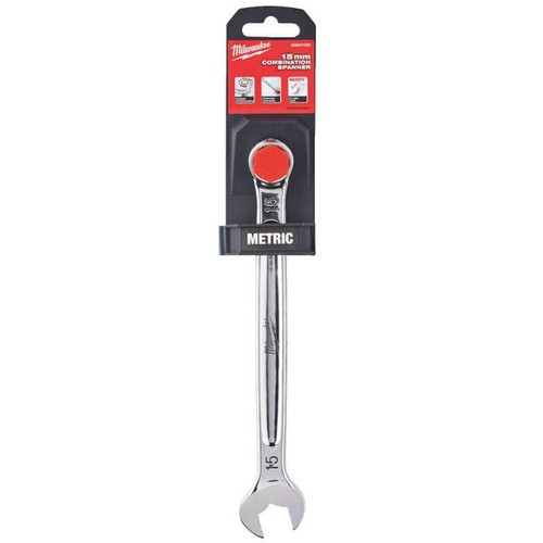 Milwaukee 4932471523 Maxbite 15mm Combination Spanner - MonkeyTools Milwaukee 4932471523 Maxbite 15mm Combination Spanner - MonkeyTools