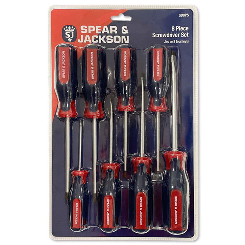 Spear & Jackson Screwdriver Set Of 8 Piece SD8PS - MonkeyTools Spear & Jackson Screwdriver Set Of 8 Piece SD8PS - MonkeyTools