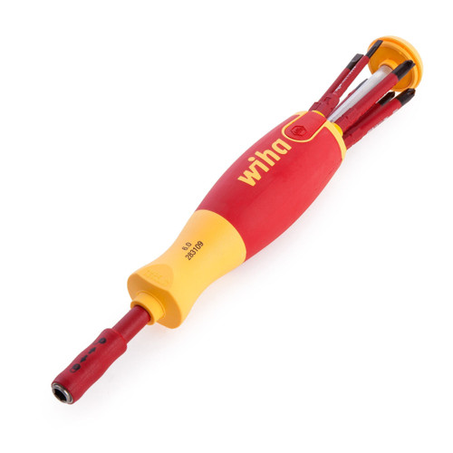 Wiha VDE Slim 6 in 1 Lift-Up Screwdriver and Bit Holder WHA-38613 - MonkeyTools