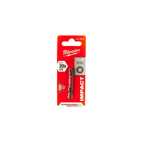 Milwaukee 4932430890 SHOCKWAVE TX40 50mm Impact Screwdriver Bit - MonkeyTools Milwaukee 4932430890 SHOCKWAVE TX40 50mm Impact Screwdriver Bit - MonkeyTools