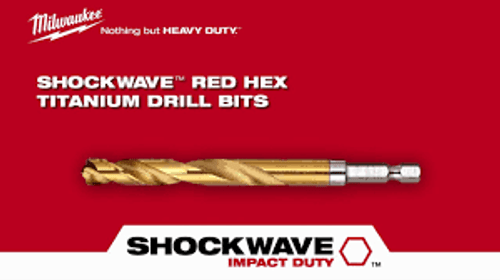 Milwaukee SHOCKWAVE Red Hex 4.8mm HSS TiN Metal Drill Bit - MonkeyTools Milwaukee SHOCKWAVE Red Hex 4.8mm HSS TiN Metal Drill Bit - MonkeyTools
