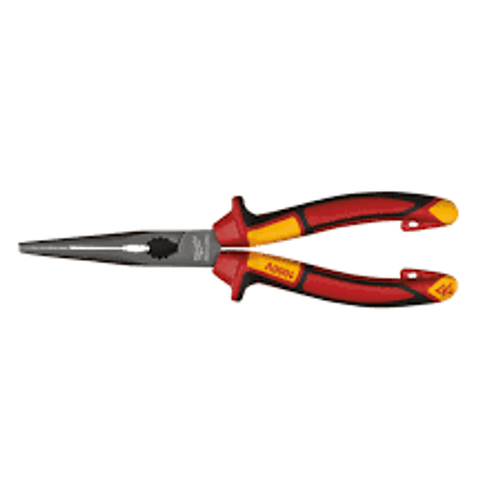 Milwaukee 4932464564 Milwaukee Ergonomic Grip VDE Long Round Nose Pliers 205mm - MonkeyTools