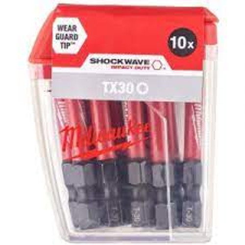 Milwaukee 4932471574 Shockwave Impact Duty TX30 Screwdriving Bits 50MM - 10pc - MonkeyTools Milwaukee 4932471574 Shockwave Impact Duty TX30 Screwdriving Bits 50MM - 10pc - MonkeyTools