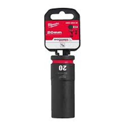Milwaukee 4932480338 Hex Impact Duty Socket Shockwave 1/2 Deep 20mm - MonkeyTools Milwaukee 4932480338 Hex Impact Duty Socket Shockwave 1/2 Deep 20mm - MonkeyTools