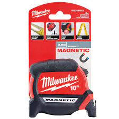 Milwaukee 4932464601 10m Gen III Magnetic Tape Measure 27mm Blade Width - MonkeyTools Milwaukee 4932464601 10m Gen III Magnetic Tape Measure 27mm Blade Width - MonkeyTools