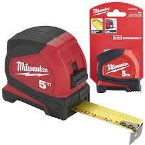 Milwaukee 4932459593 Pro Compact Tape Measure 5m Width 25mm Metric Only - MonkeyTools Milwaukee 4932459593 Pro Compact Tape Measure 5m Width 25mm Metric Only - MonkeyTools
