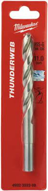 Milwaukee HSS-G THUNDERWEB Metal Drill Bit 11.0mm (Pack of 1) - 4932352369 - MonkeyTools Milwaukee HSS-G THUNDERWEB Metal Drill Bit 11.0mm (Pack of 1) - 4932352369 - MonkeyTools