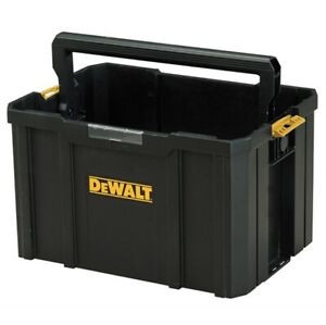 DEWALT DWST1-71228 Plastic Tstack Stackable Basket 17" Tool Tote - Black - MonkeyTools
