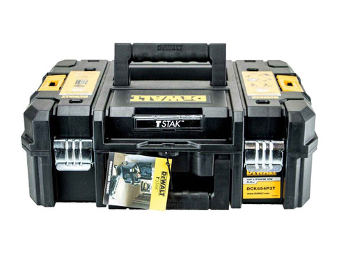 DEWALT 170703 X2 13.5L T-STAK II Twin Tool Case Empty 2pk Padlocked Lockable - MonkeyTools