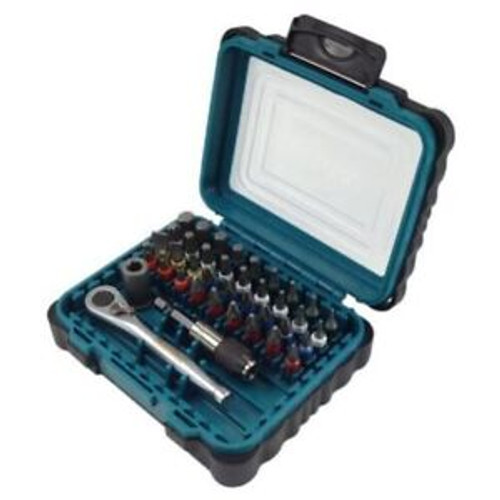 Makita P-79158 39 Piece Ratchet Screwdriver Bit Set Colour Coded Pozi Phillips - MonkeyTools