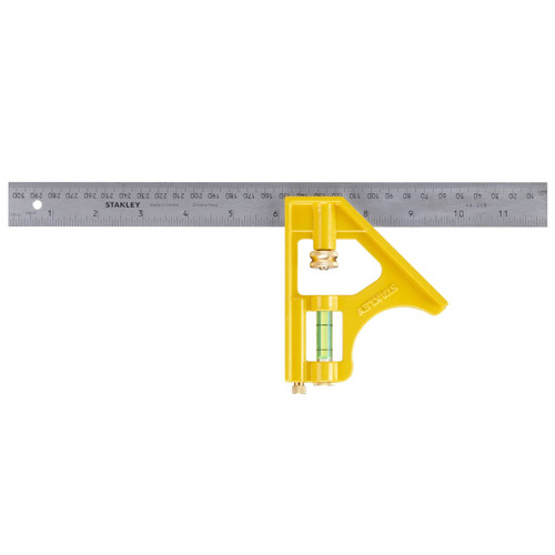 Stanley 2-46-028 Die Cast Combination Square 300mm/12" STA246028 - MonkeyTools