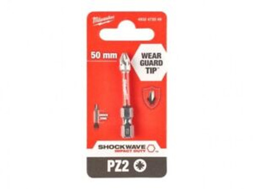 Genuine Milwaukee 4932472049 PZ2 50mm Shockwave Wear Guard Tip Screwdriver Bit - MonkeyTools Genuine Milwaukee 4932472049 PZ2 50mm Shockwave Wear Guard Tip Screwdriver Bit - MonkeyTools