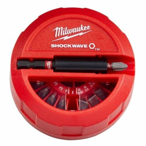 Milwaukee Screwdriver Bit Set SHOCKWAVE Impact Duty Puck Bit Set 16pc Bit Holder - MonkeyTools