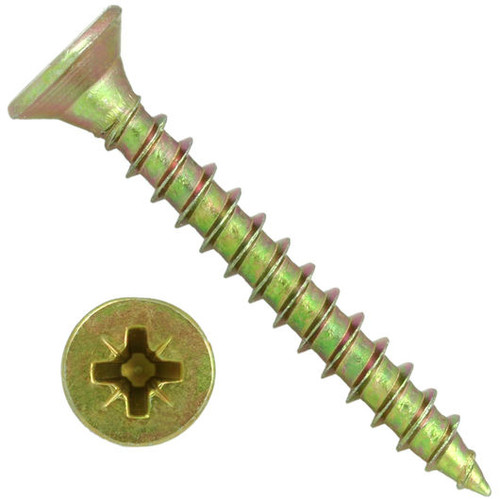 3mm Wood Screws Pozi Flat Countersunk Zinc & Yellow - MonkeyTools 3mm Wood Screws Pozi Flat Countersunk Zinc & Yellow - MonkeyTools