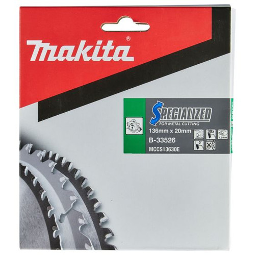MAKITA B-33526 SPECIALIZED CIRCULAR SAW BLADE 136MM X 20MM X 30T FOR DCS550 / DCS552 - MonkeyTools
