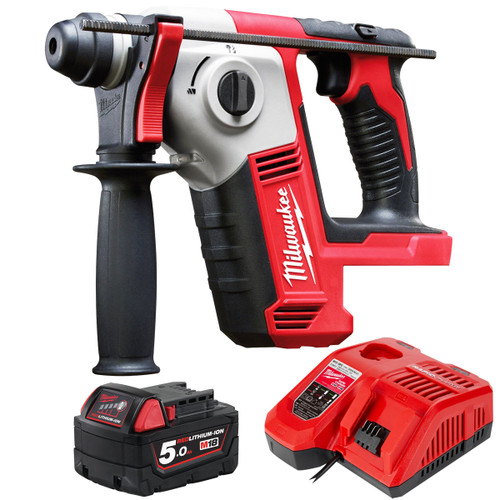 Milwaukee M18BH-0 18V SDS 2 Mode Hammer Drill with 1 x 5.0Ah Battery & Charger - MonkeyTools