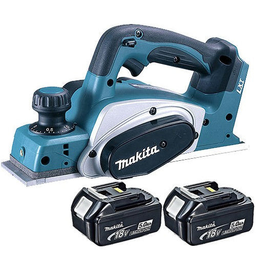 Makita DKP180Z LXT 18V Li-Ion Planer 82mm Body With 2 x 5.0Ah Batteries Makita DKP180Z LXT 18V Li-Ion Planer 82mm Body With 2 x 5.0Ah Batteries