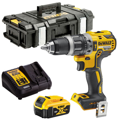Dewalt DCD796N 18V Brushless Combi Drill 1 x 5.0Ah Battery Charger & Case - MonkeyTools