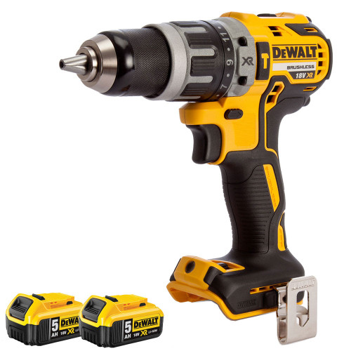 Dewalt DCD796N 18v XR Brushless 2 Speed Combi Drill With 2 x 5.0Ah Battery - MonkeyTools
