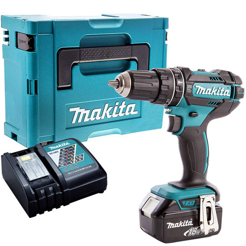 Makita DHP482Z 18V LXT Combi Drill with 1 x 5.0Ah Battery Charger & Type 3 Case - MonkeyTools