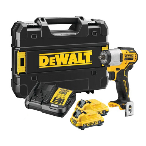 Dewalt DCF902D2 12V Brushless 3/8'' Impact Wrench with 2 x 2.0Ah Battery Charger & Case - MonkeyTools