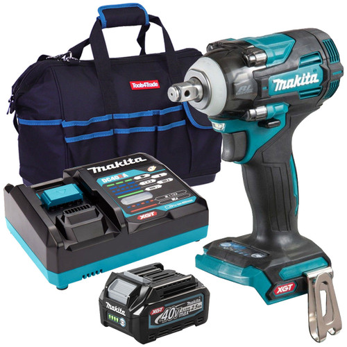 Makita TW004GZ 40V Brushless 1/2" Impact Wrench With 1 x 2.5Ah Battery Charger & Bag - MonkeyTools
